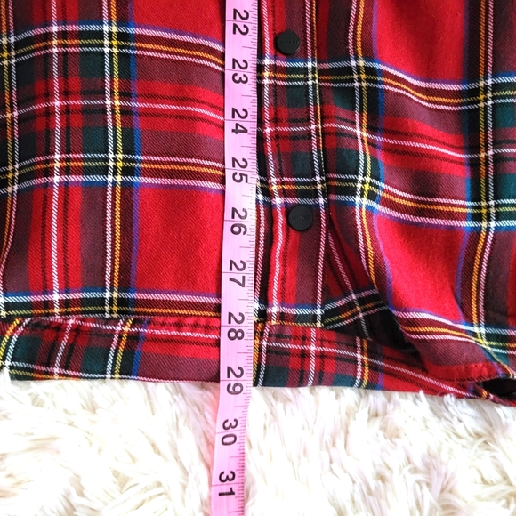 Sanctuary Red Plaid Boyfriend Shirt size XL - Picture 11 of 14